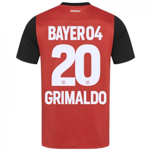 Bayer 04 Leverkusen Alejandro Grimaldo 20 Voetbalshirt Thuis 2024-25 Bayer 04 Leverkusen Alejandro Grimaldo 20 Voetbalshirt Thuis 2024-25